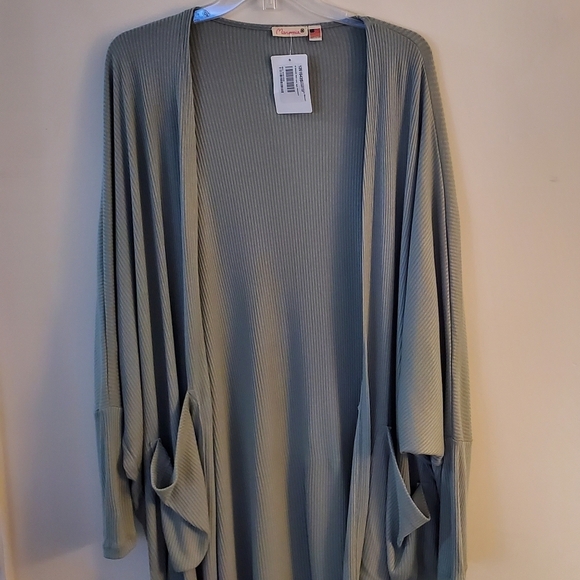 Anthropologie Maronie Womens Cardigan M Green Long Open Front Lightweight - Picture 1 of 7